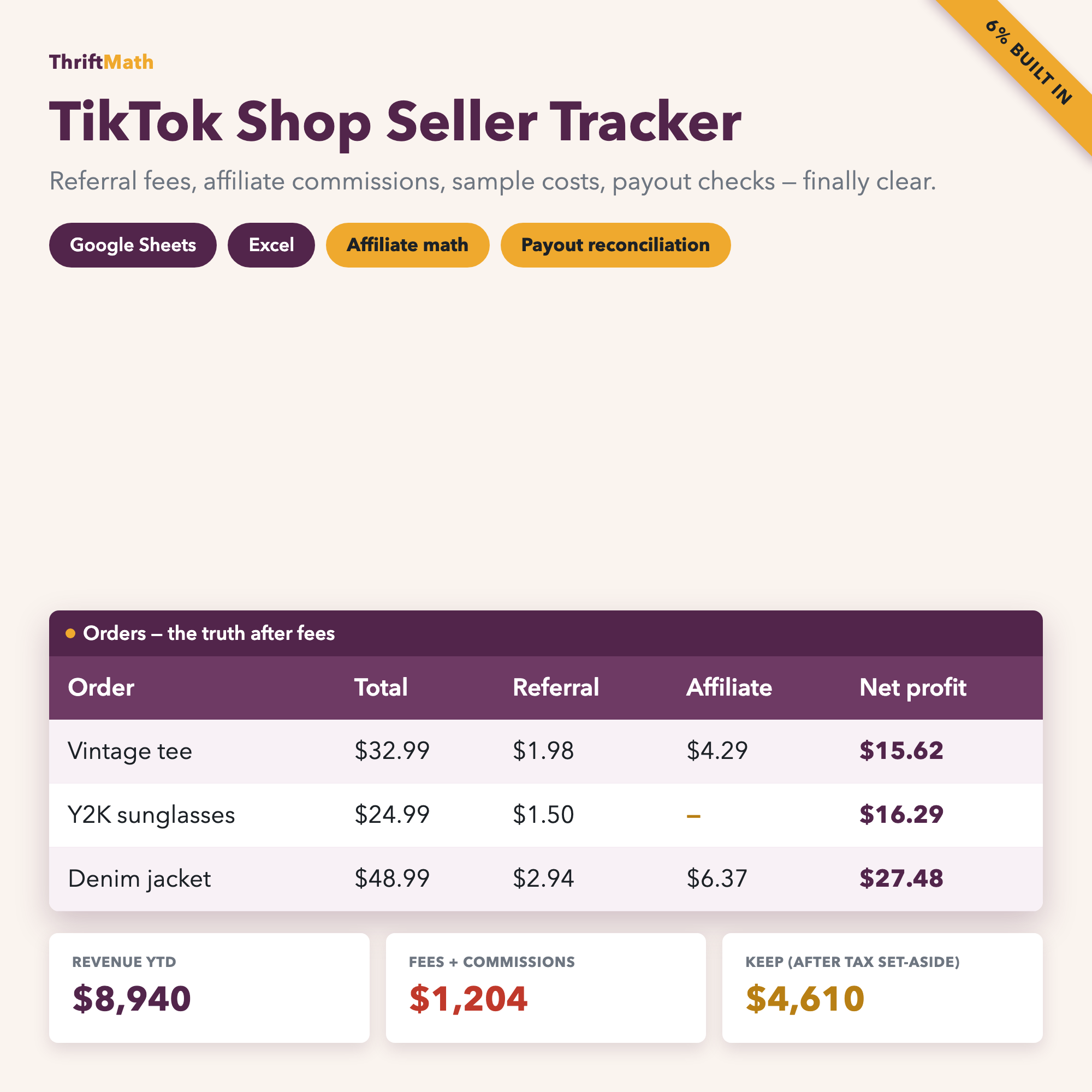 TikTok Shop Seller Tracker
